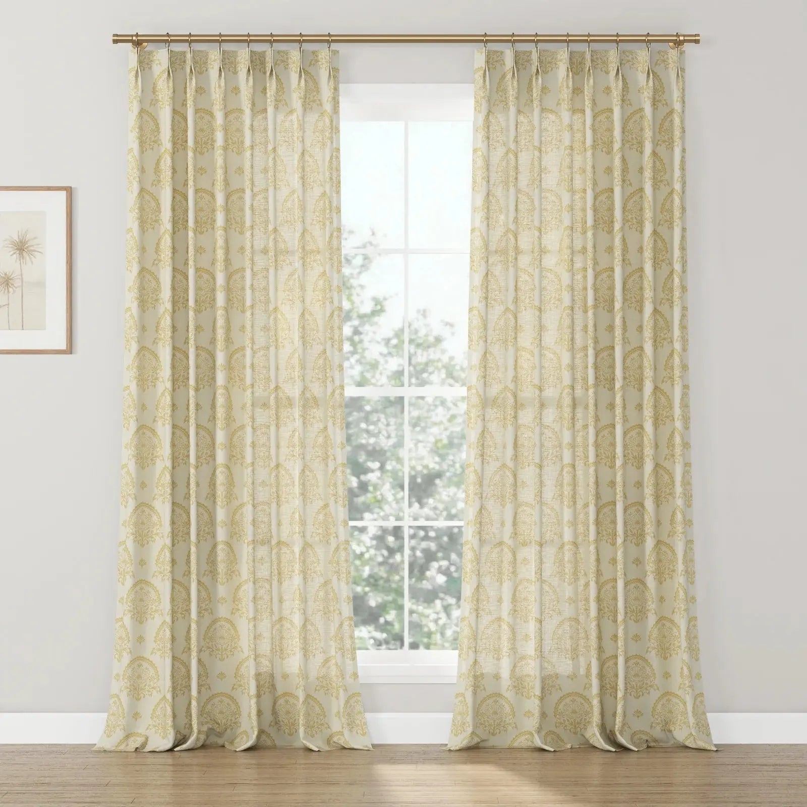 Sabrina Ramkhelawan Canyon Grove Cotton Print Drapery Pleated-?-TWOPAGES CURTAINS