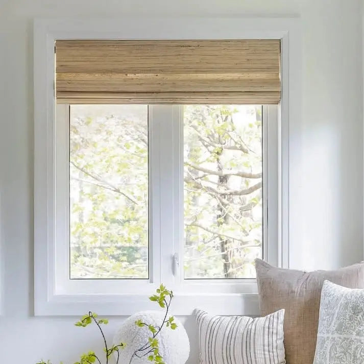 Natural Ramie Bamboo Woven Blind - Beige?-TWOPAGES CURTAINS