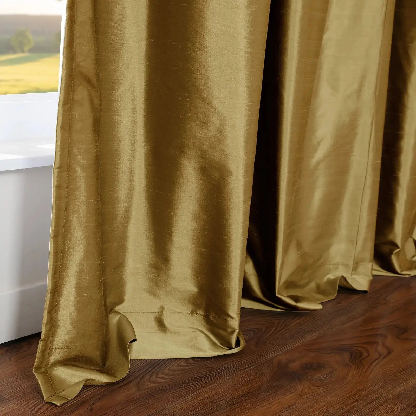 Selman Dupioni Silk Curtain Pleated?-TWOPAGES