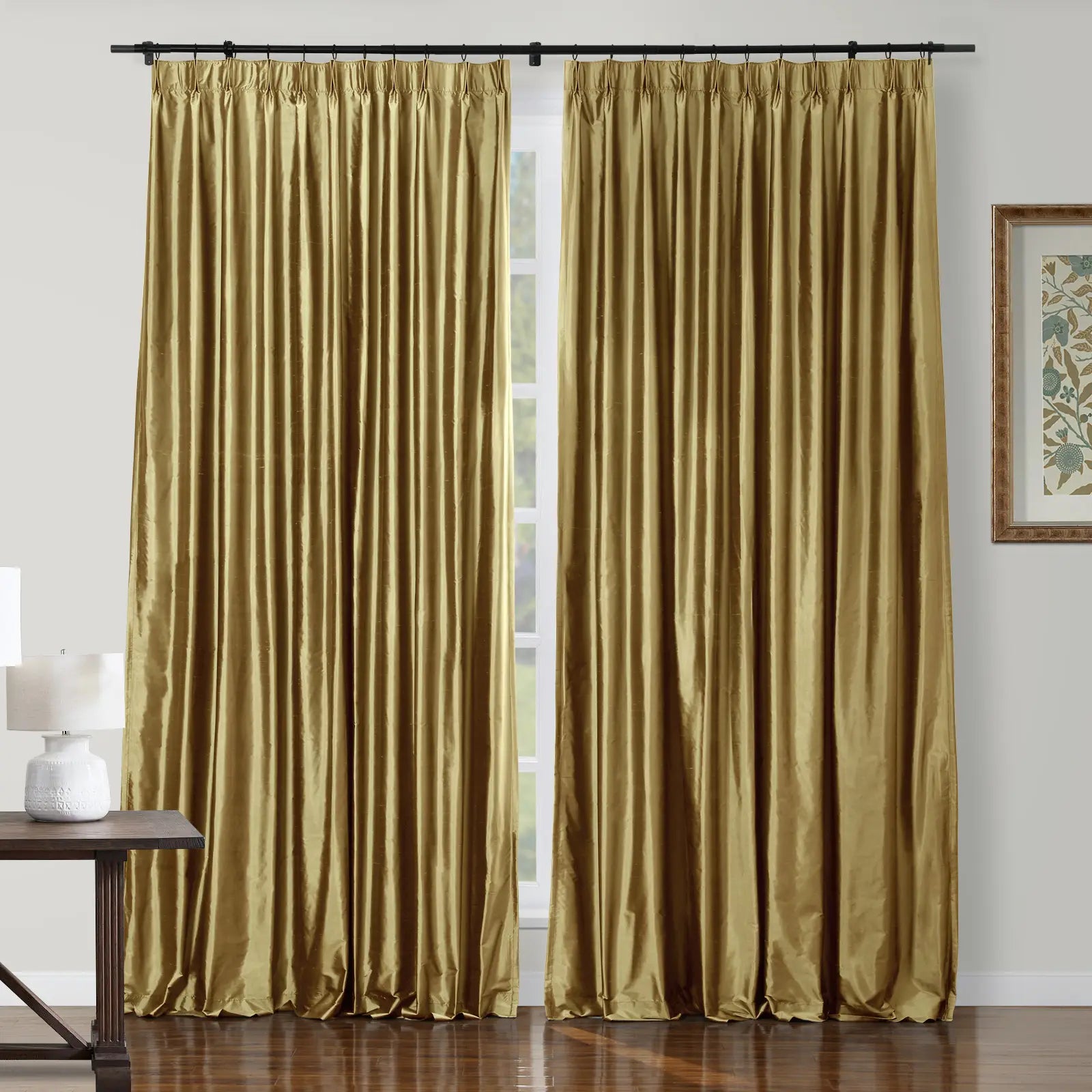 Selman Dupioni Silk Curtain Pleated TWOPAGES