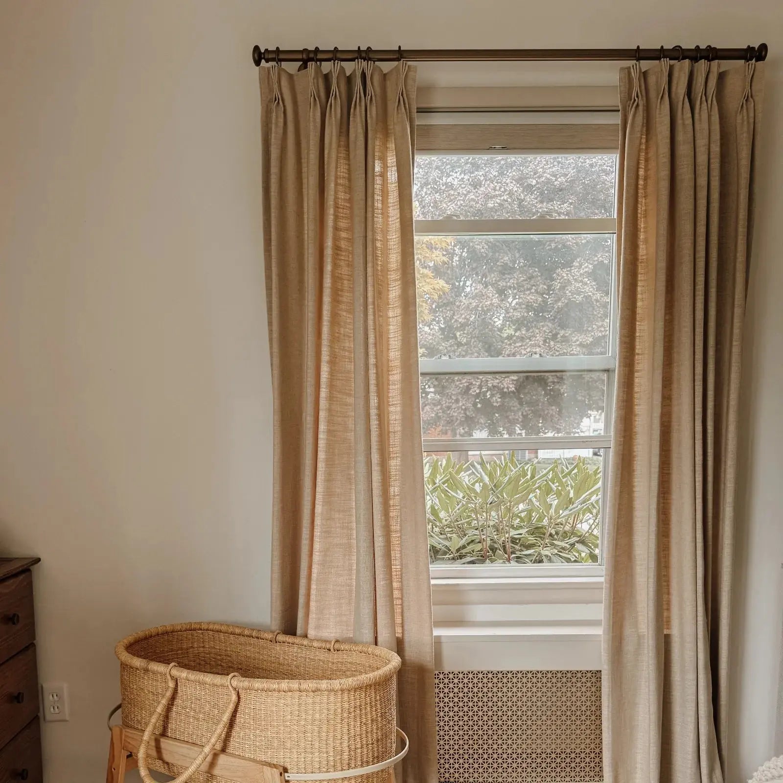 Arno Single Decorative Curtain Rod with Rings-?-TWOPAGES