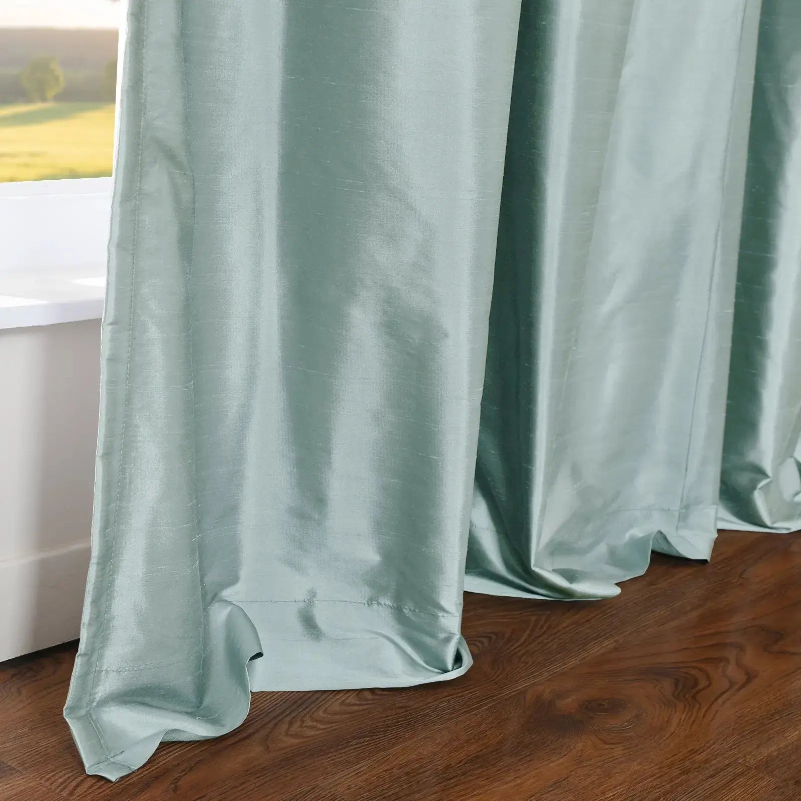 Selman Dupioni Silk Curtain Pleated?-TWOPAGES