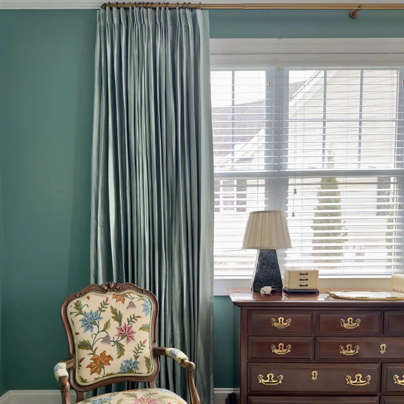 Selman Dupioni Silk Curtain Pleated-?-TWOPAGES