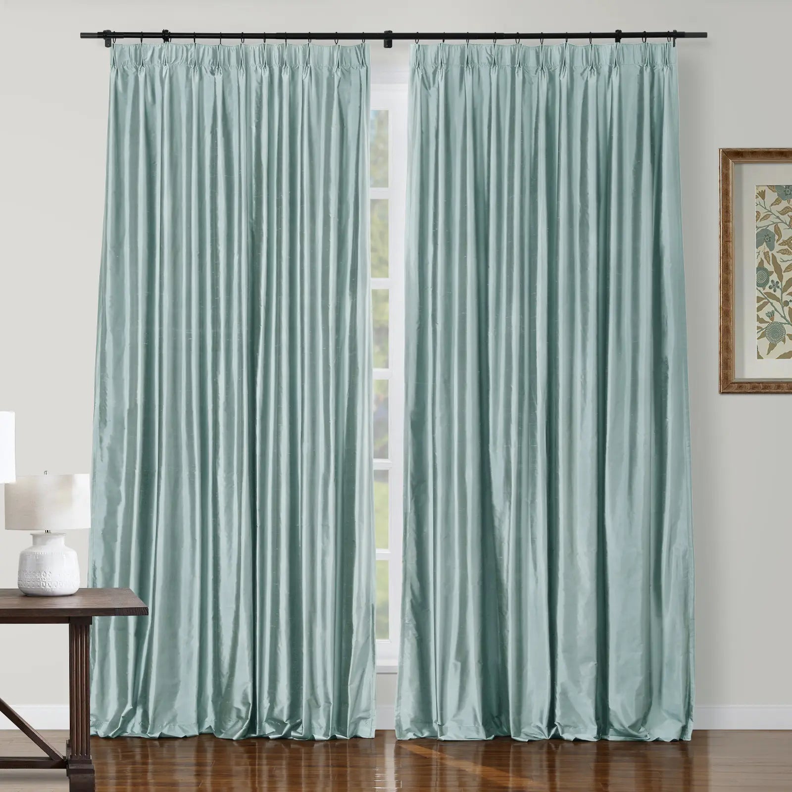 Selman Dupioni Silk Curtain Pleated TWOPAGES