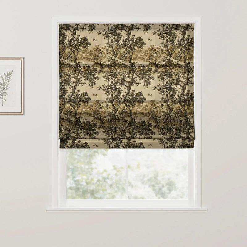 Sara Le  x TWOPAGES Printed Linen Roman Blind Cord Lift