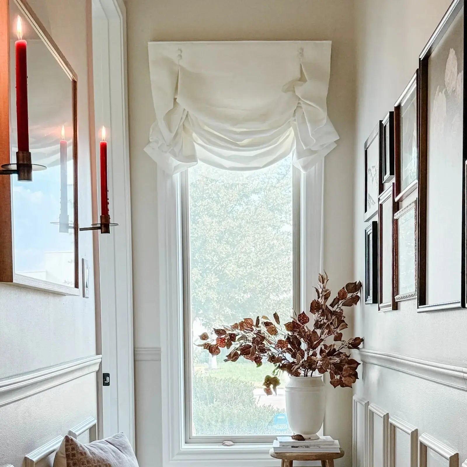 Isabella Cotton Tulip Roman Shade Cord Lift- -TWOPAGES