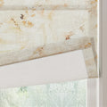 Holly Botanical Boho No-Drill Flat Fold Roman Blind Cordless