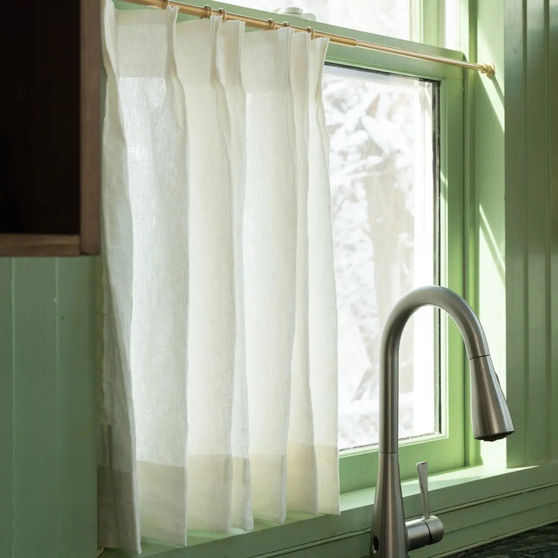 Custom Cafe Curtains Pleated- -TWOPAGES
