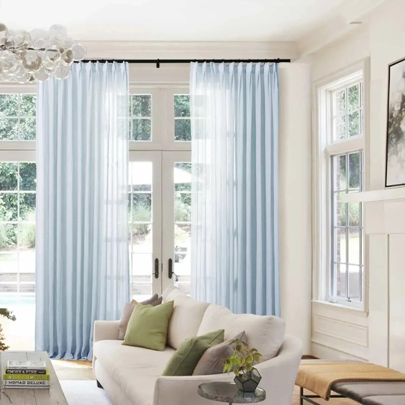 Flynn Airy Lightweight Sheer Curtain Pleated?-TWOPAGES