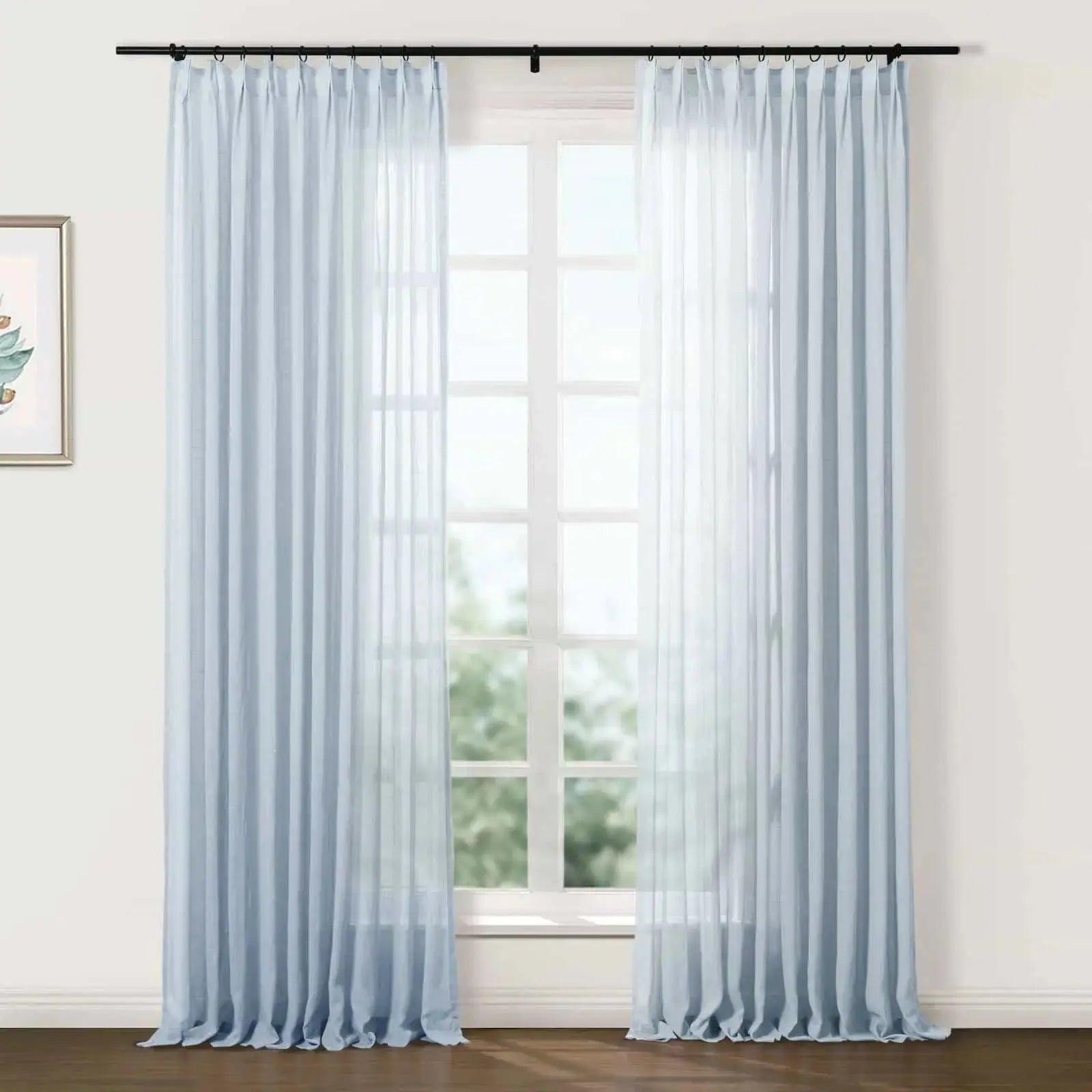 Flynn Airy Lightweight Sheer Curtain Pleated?-TWOPAGES