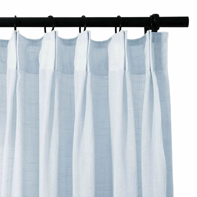 Flynn Airy Lightweight Sheer Curtain Pleated?-TWOPAGES