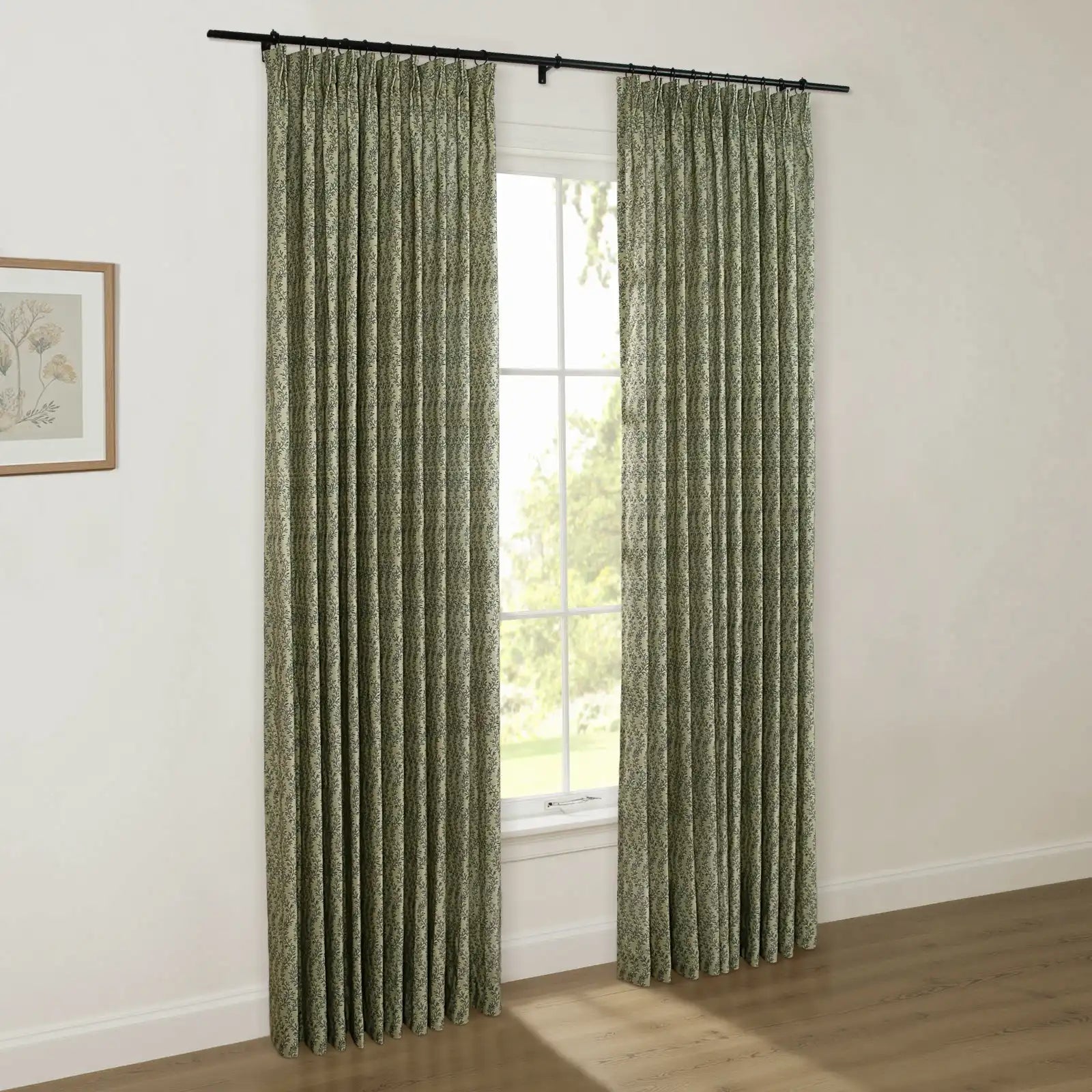 Britt Bengoechea x TWOPAGES Cottage Floral Printed Linen Cotton Pleated Curtains