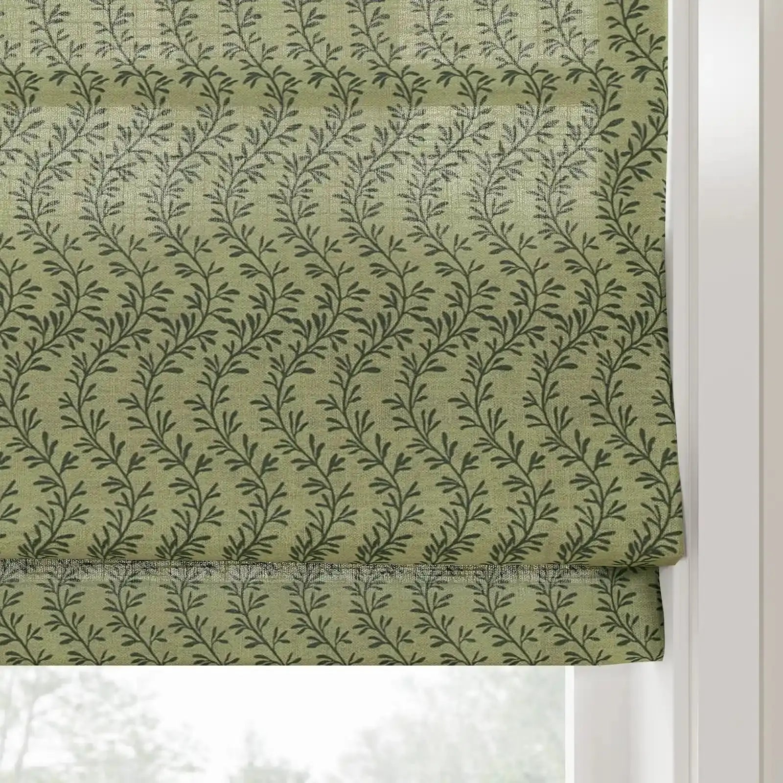 Britt Bengoechea Floral Print Linen Cotton Roman Shade Cordless?-TWOPAGES
