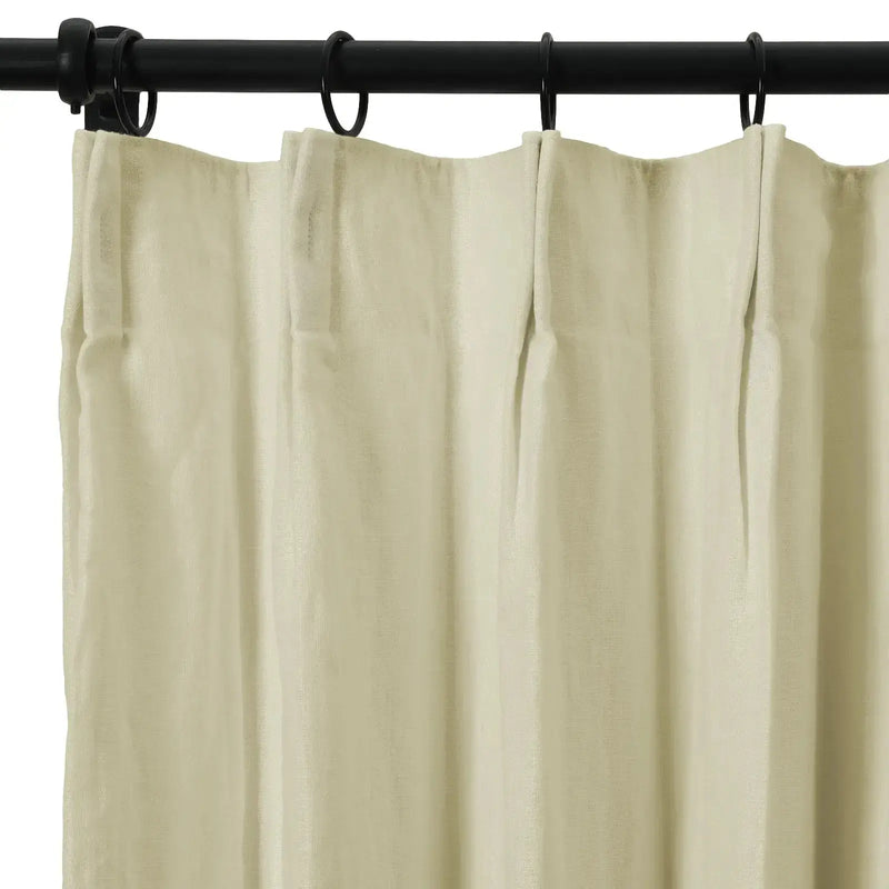 Patti Premium 100% Belgian Flax Linen Curtain Pleated- -TWOPAGES