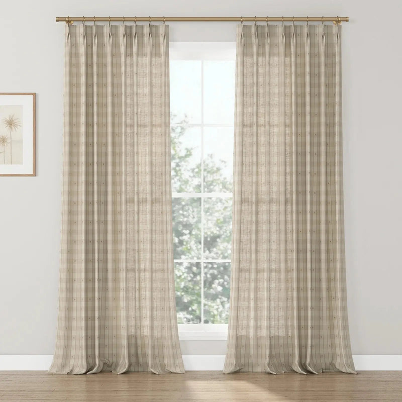 Rebecca Hughes Vintage Print Cotton Drapery Pleated-?-TWOPAGES CURTAINS