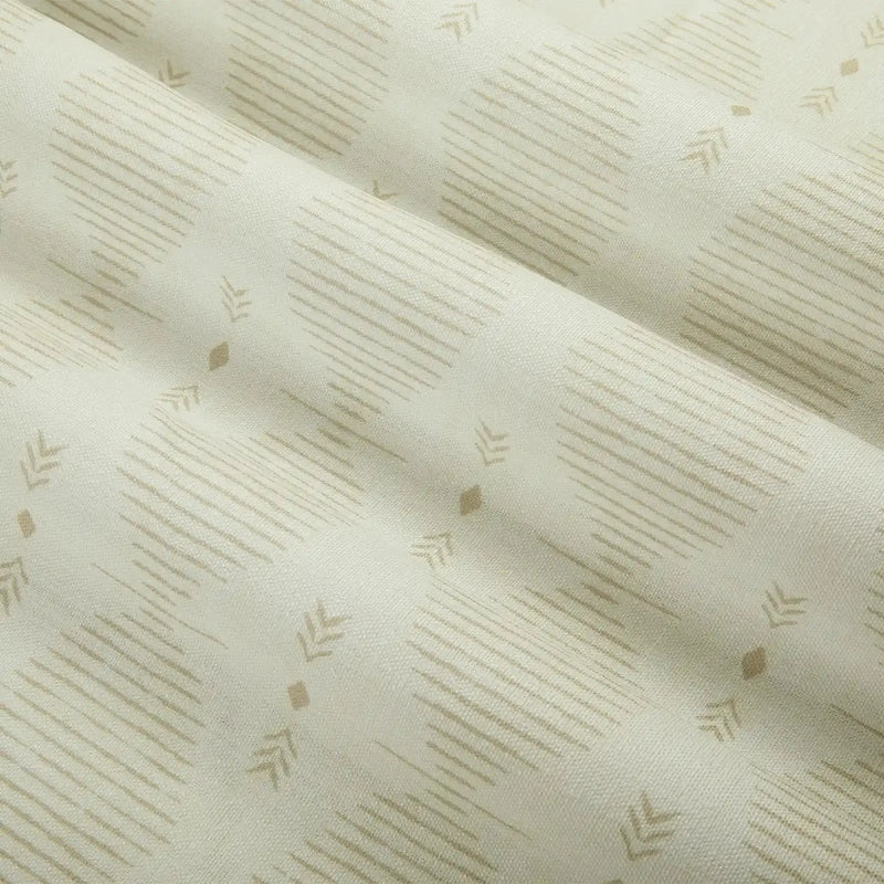 Kim Morrow Print Cotton Curtain Pleated- -TWOPAGES