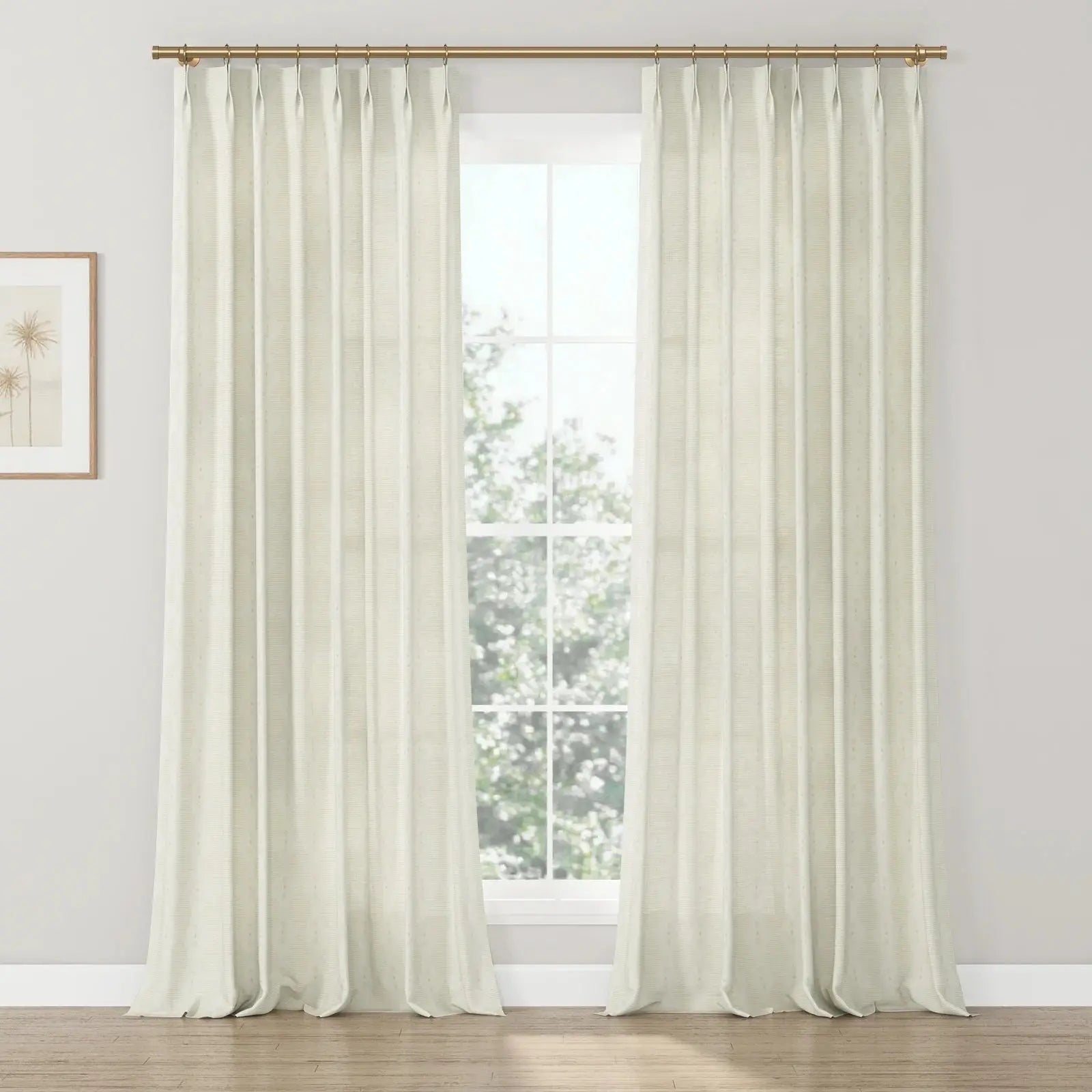 Kim Morrow Western Plaid Cotton Curtain Pleated- -TWOPAGES
