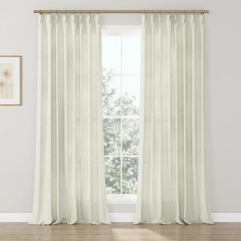 Kim Morrow Western Plaid Cotton Curtain Pleated- -TWOPAGES