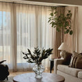 Joy 100% European Flax Linen Sheer Curtain Pleated-?-TWOPAGES