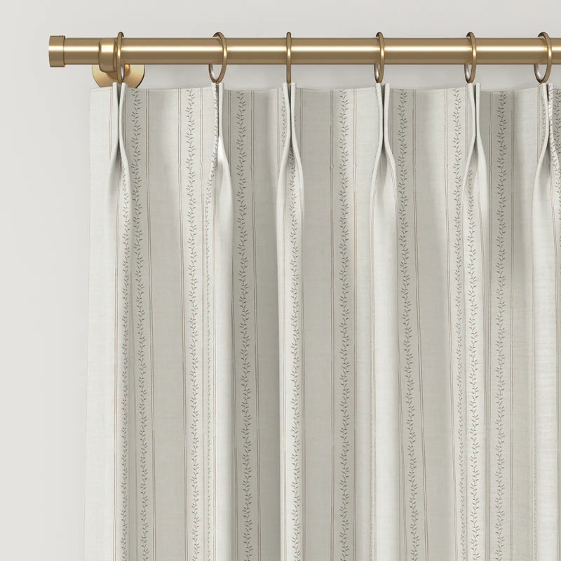 Jyll Mackie x TWOPAGES Refined Patterned Cotton Pleated Curtains