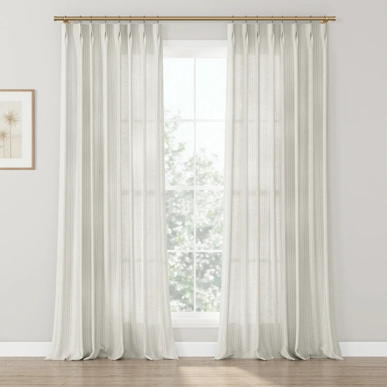 Jyll Mackie x TWOPAGES Refined Patterned Cotton Pleated Curtains