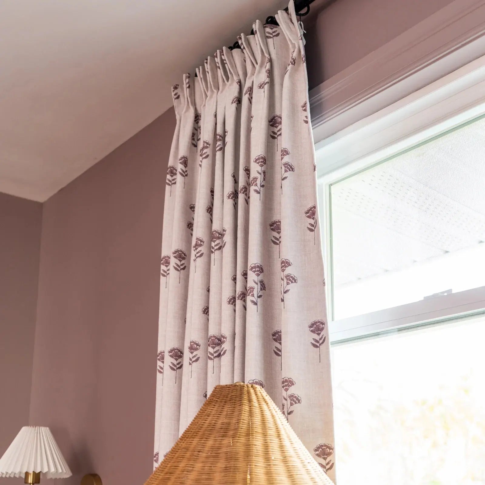 Jyll Mackie Pattern Cotton Drapery Pleated- -TWOPAGES
