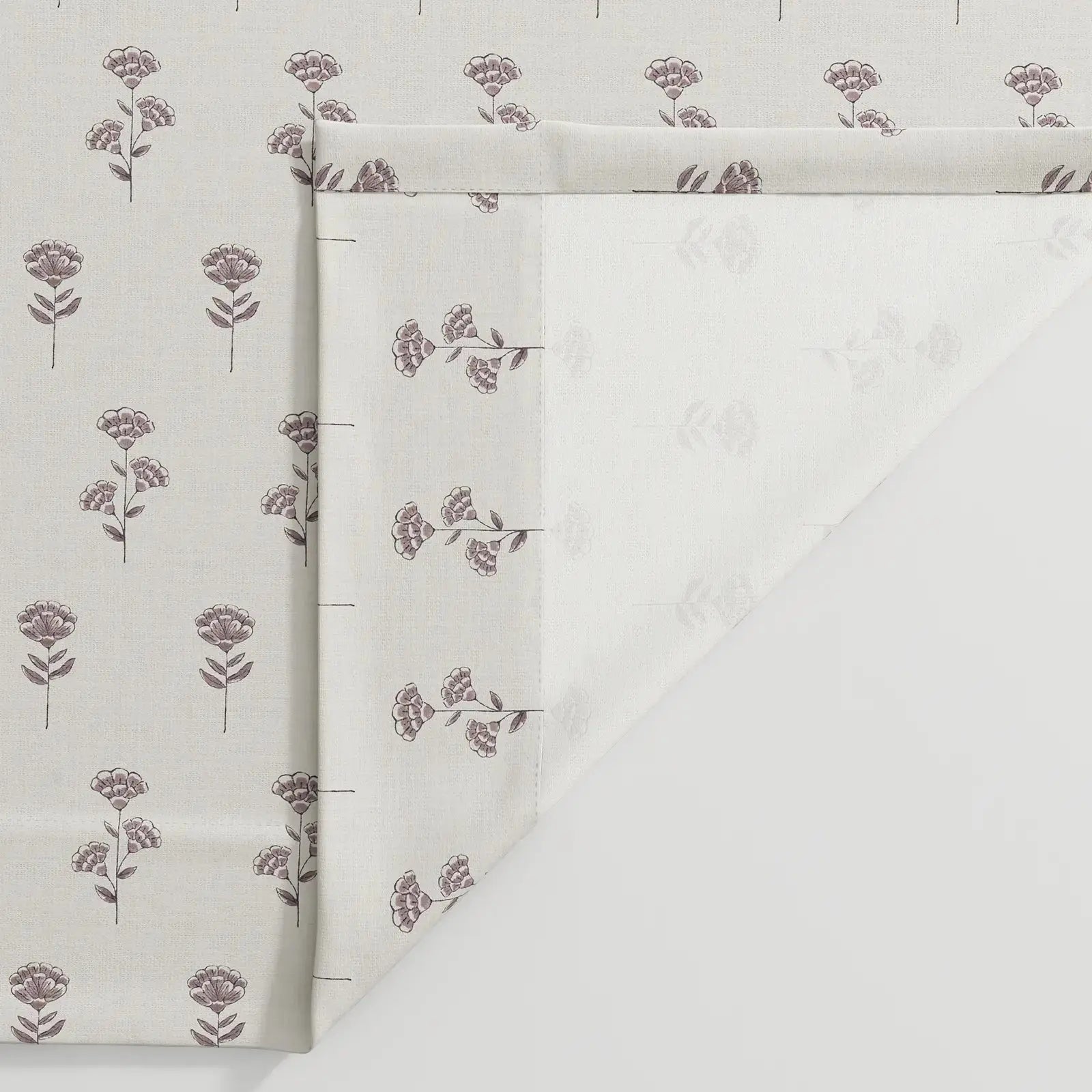 Jyll Mackie Pattern Cotton Drapery Pleated- -TWOPAGES