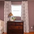 Jyll Mackie Pattern Cotton Drapery Pleated- -TWOPAGES