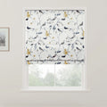 Holly Botanical Boho No-Drill Flat Fold Roman Blind Cordless