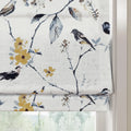 Holly Botanical Boho No-Drill Flat Fold Roman Blind Cordless