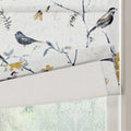 Holly Botanical Boho No-Drill Flat Fold Roman Blind Cordless