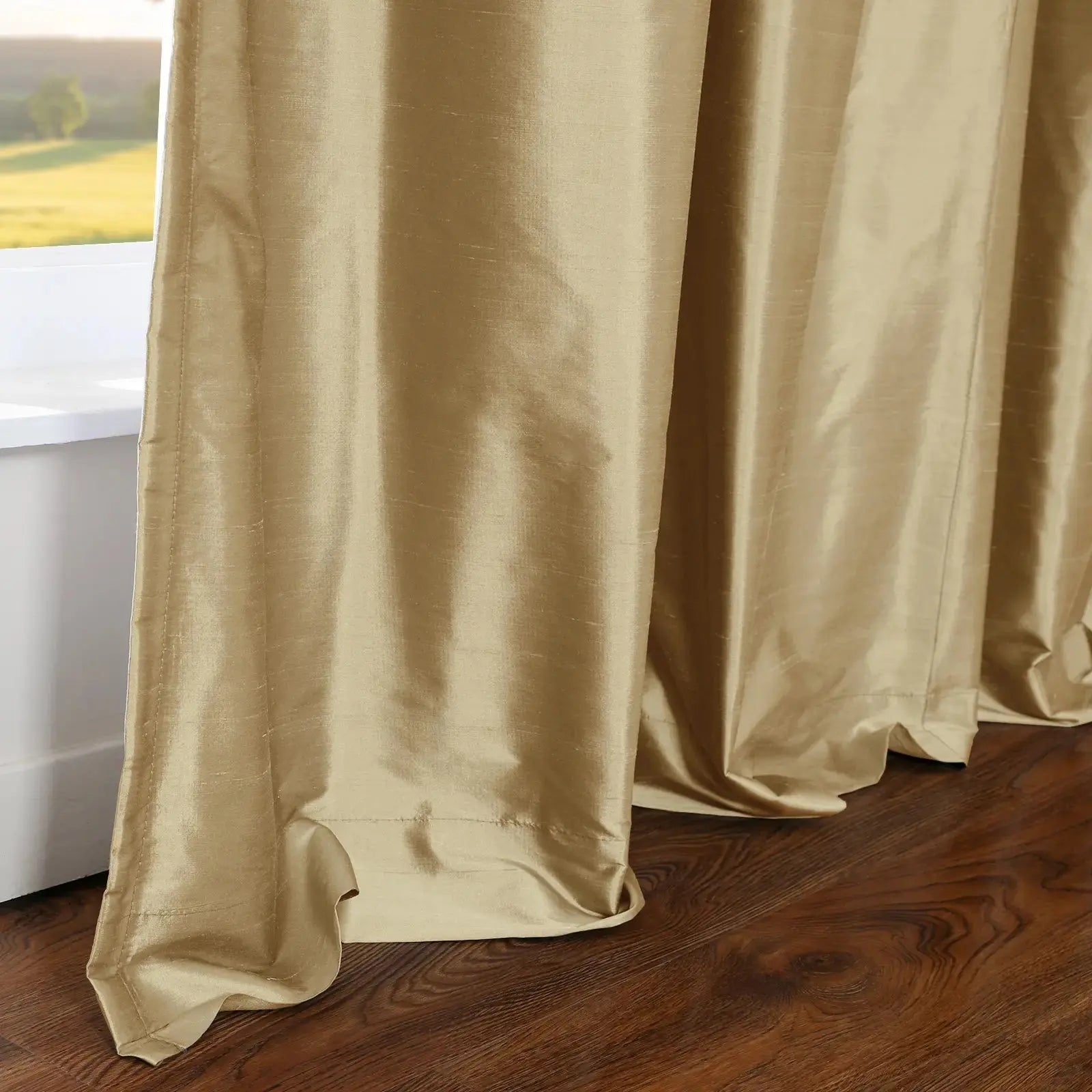 Selman Dupioni Silk Curtain Pleated?-TWOPAGES
