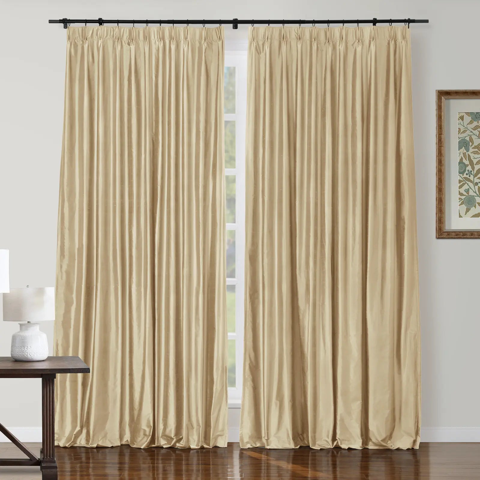 Selman Dupioni Silk Curtain Pleated TWOPAGES