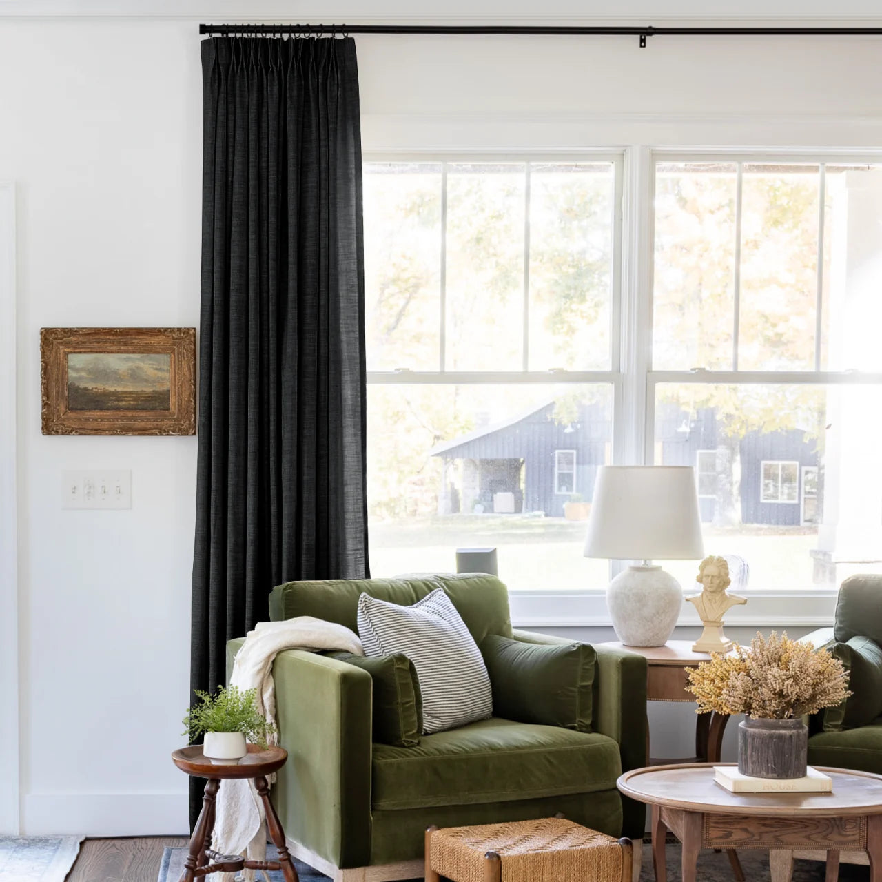 Liz Linen Pleated Curtains