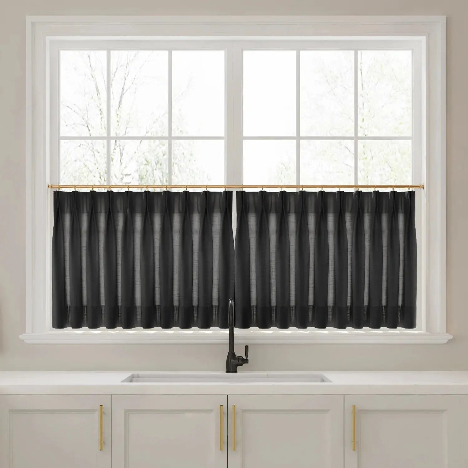 Liz Linen Pleated Cafe Curtains?-TWOPAGES