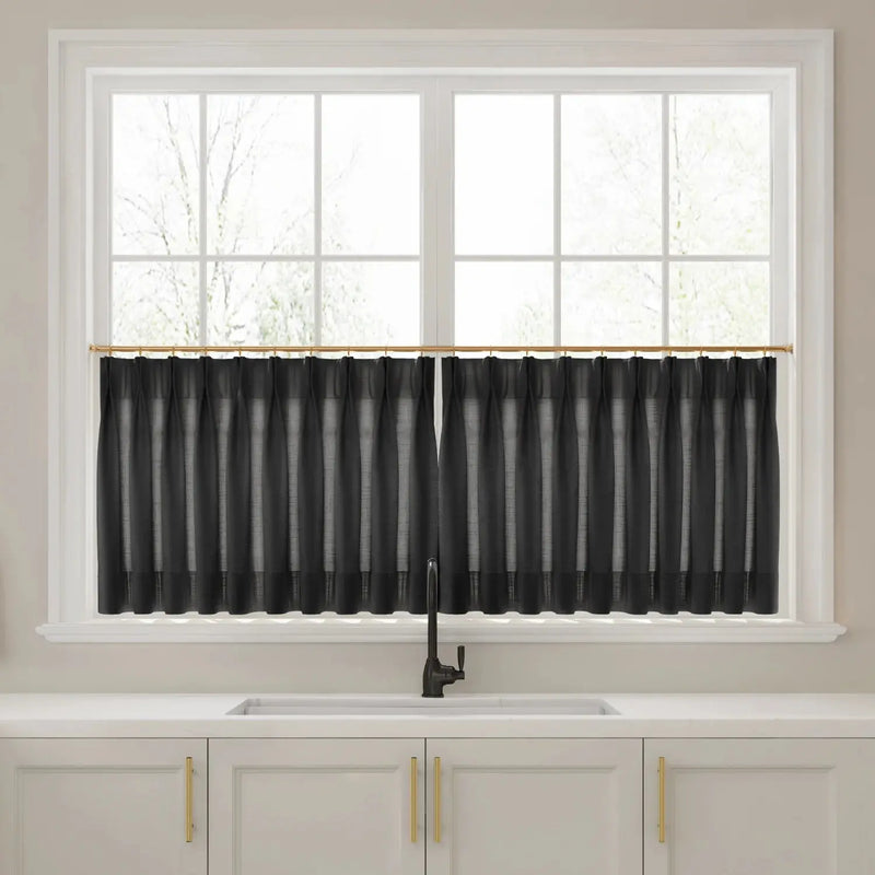 Liz Linen Pleated Cafe Curtains?-TWOPAGES