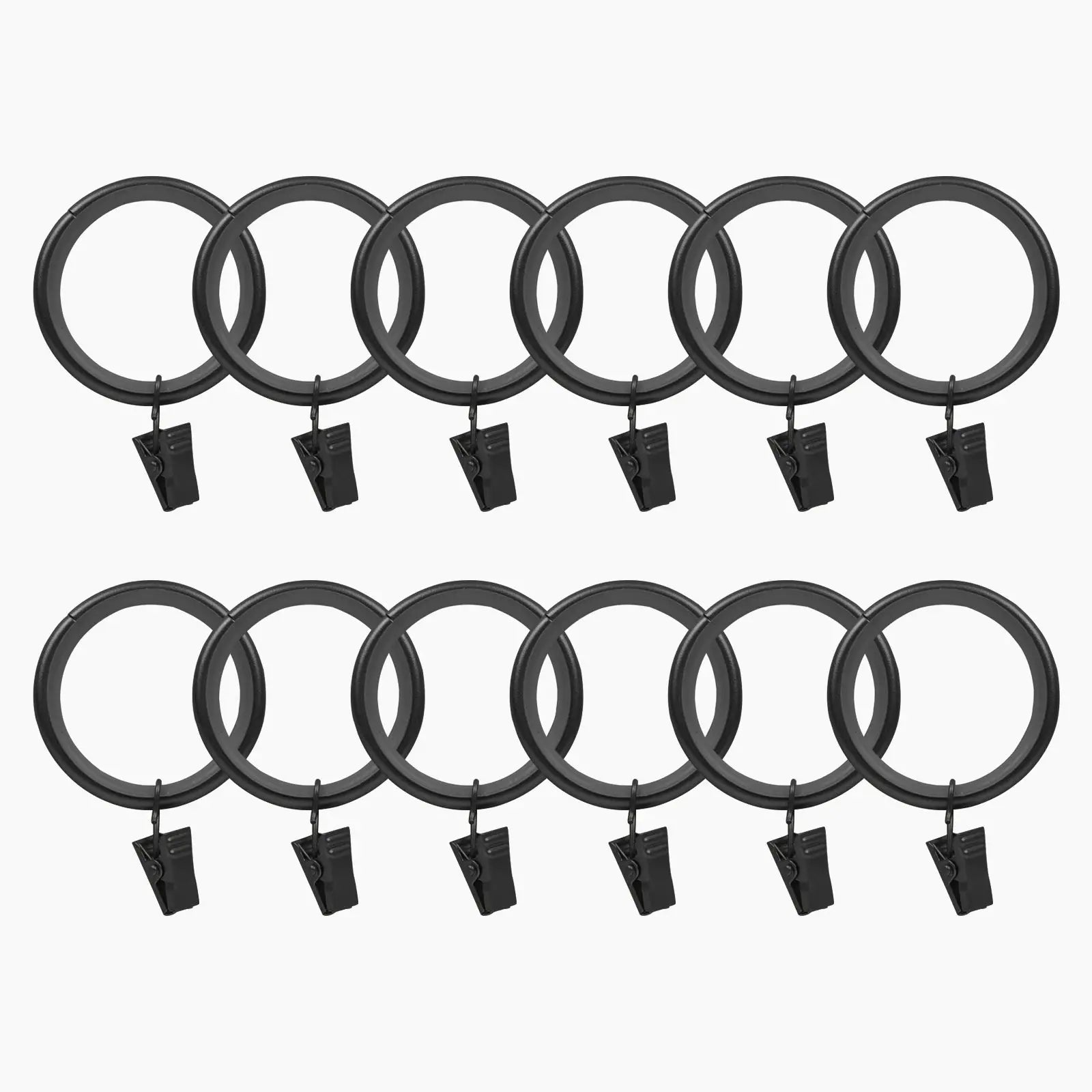Jaylon Quiet-Glide Curtain Clip Rings (Pack of 12)?-TWOPAGES