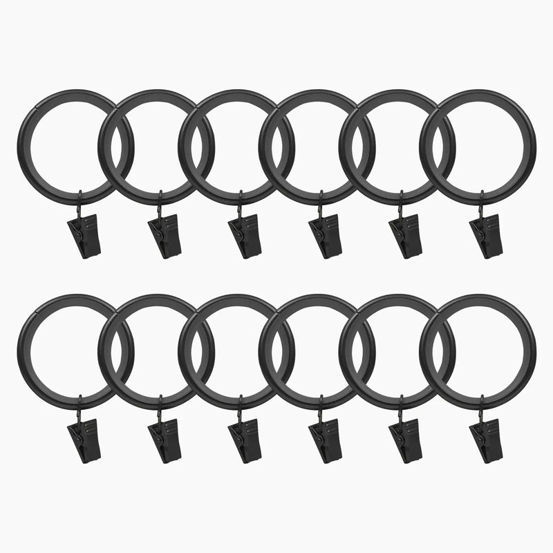 Jaylon Quiet-Glide Curtain Clip Rings (Pack of 12)?-TWOPAGES