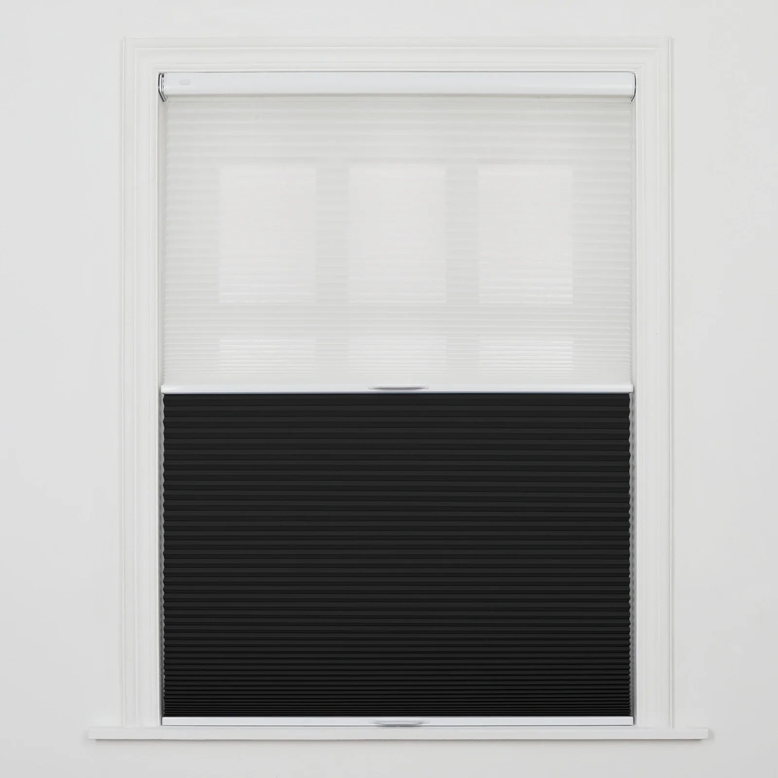 Aura No-Drill Day Night Blackout Cellular Window Blinds Cordless