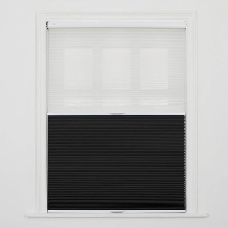 Aura No-Drill Day Night Blackout Cellular Window Blinds Cordless