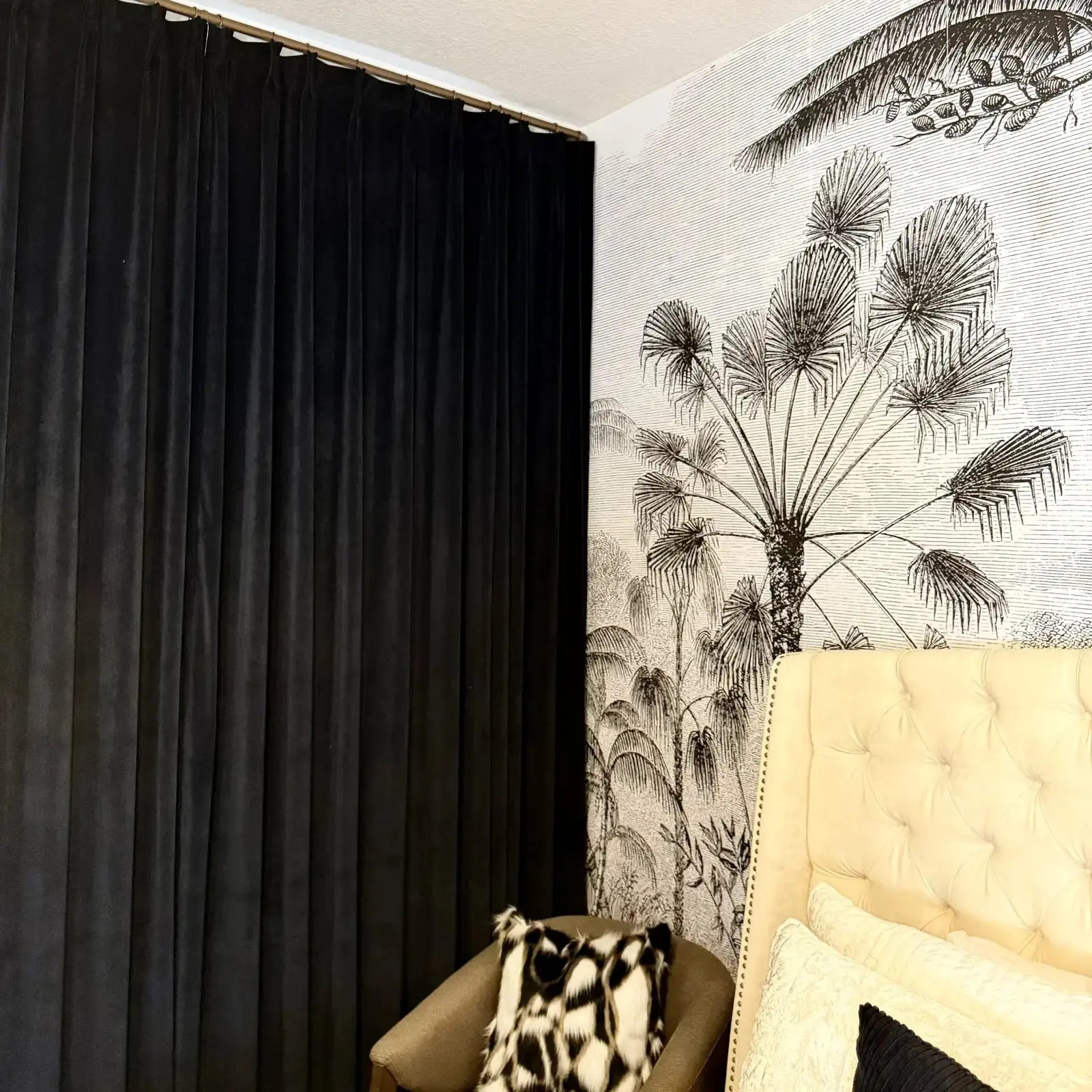 Tavis Premium Velvet Curtain Pleated-?-TWOPAGES