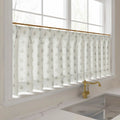 Stefana Silber Print Linen Pleated Cafe Curtains-?-TWOPAGES