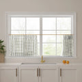 Stefana Silber Print Linen Pleated Cafe Curtains-?-TWOPAGES