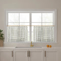 Stefana Silber Print Linen Pleated Cafe Curtains-?-TWOPAGES
