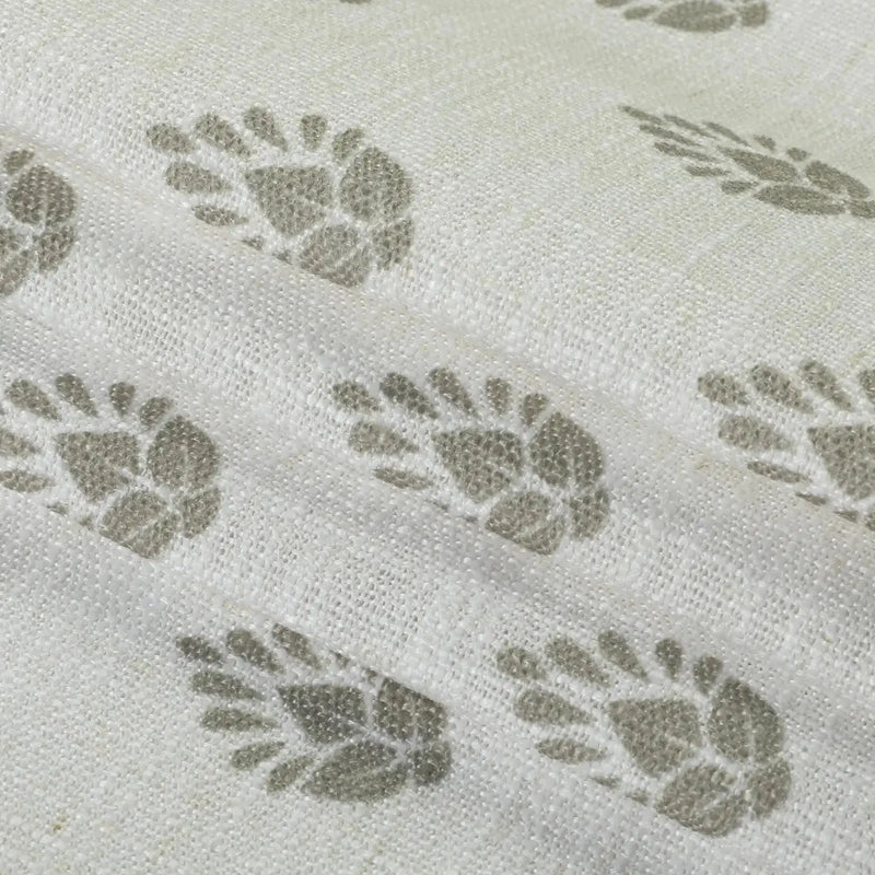 Stefana Silber Print Linen Blend Curtain Drapery Pleated?-TWOPAGES