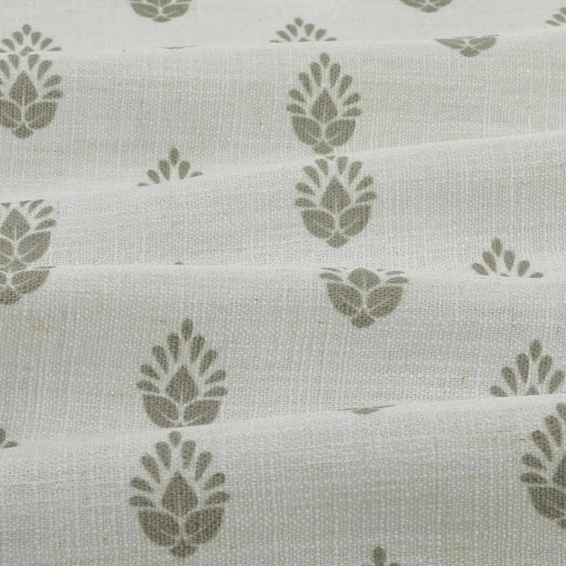 Stefana Silber Print Linen Blend Curtain Drapery Pleated?-TWOPAGES