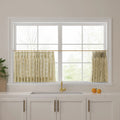 Stefana Silber Print Linen Pleated Cafe Curtains-?-TWOPAGES