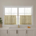 Stefana Silber Print Linen Pleated Cafe Curtains-?-TWOPAGES