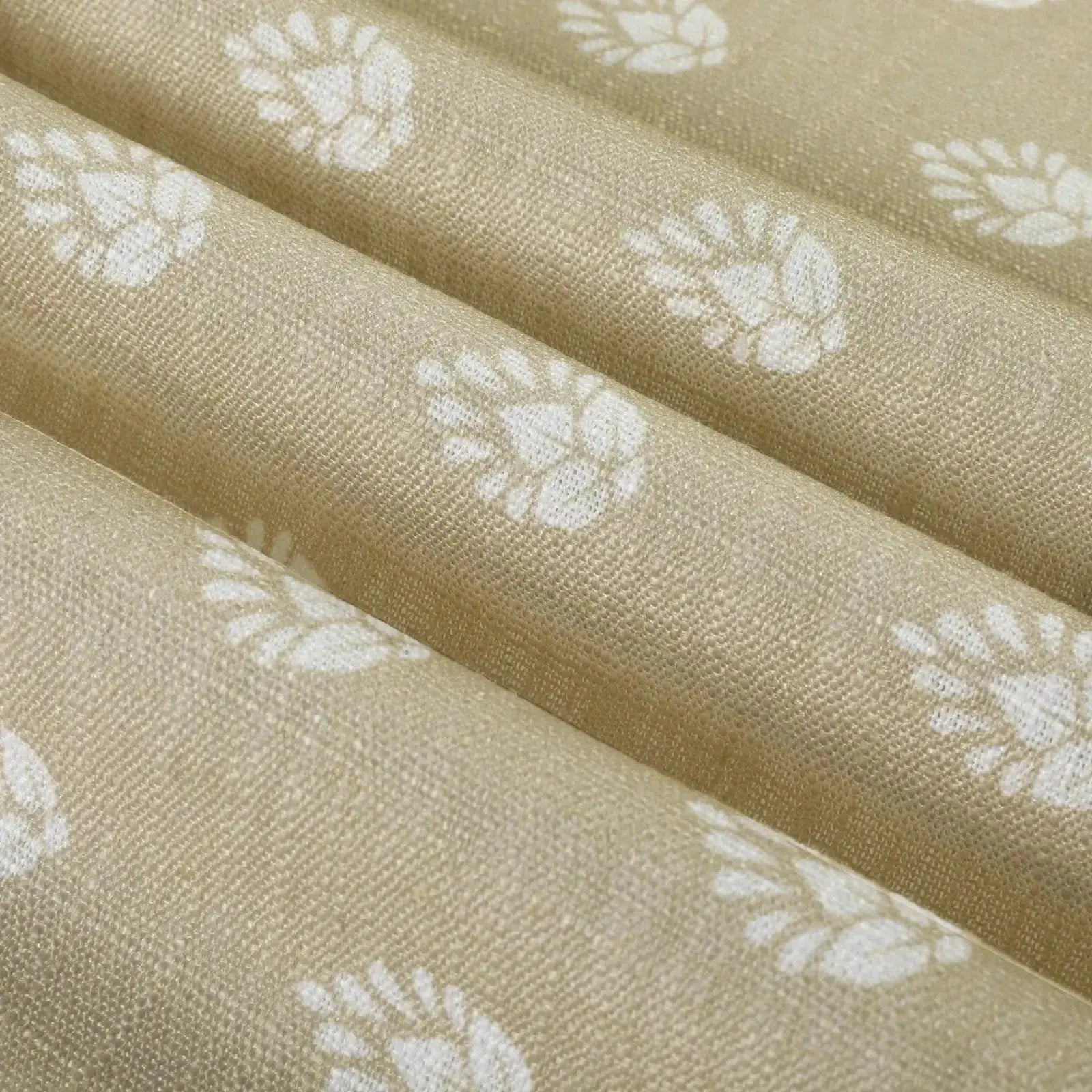 Stefana Silber Print Linen Blend Curtain Drapery Pleated?-TWOPAGES
