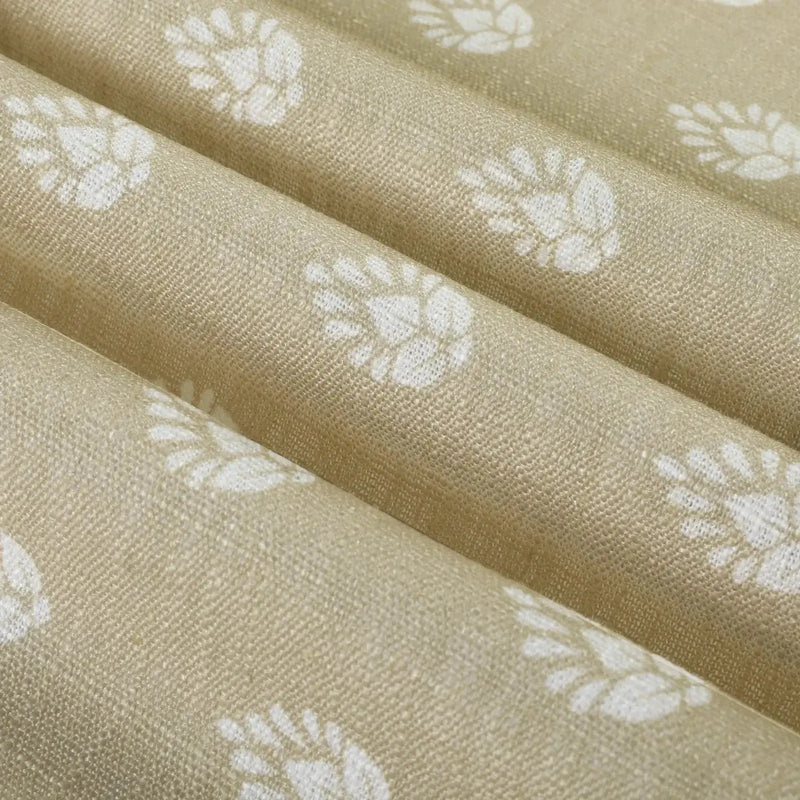 Stefana Silber Print Linen Blend Curtain Drapery Pleated?-TWOPAGES